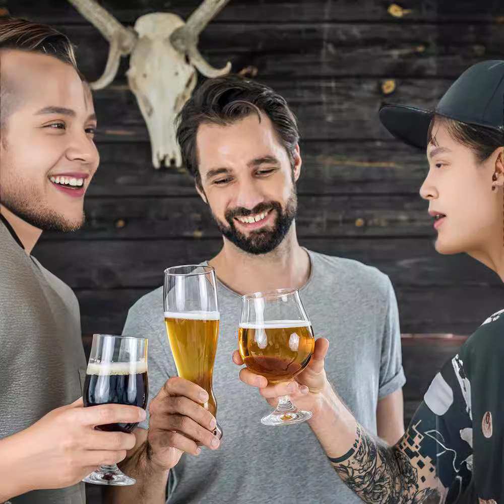 KROSNO波兰进口精酿啤酒杯酒吧大号扎啤杯大容量比尔森啤酒杯家用
