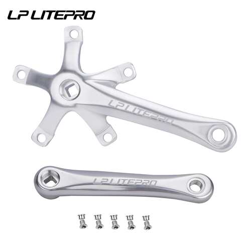 lp litepro 折叠车方孔曲柄 折叠自行车130BCD铝合金方孔牙盘