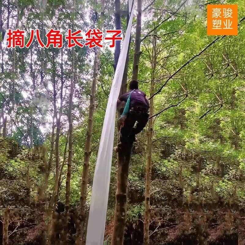 摘八角长袋子收八角神器袋长条编织袋加厚覆膜蛇皮袋塑料卷料