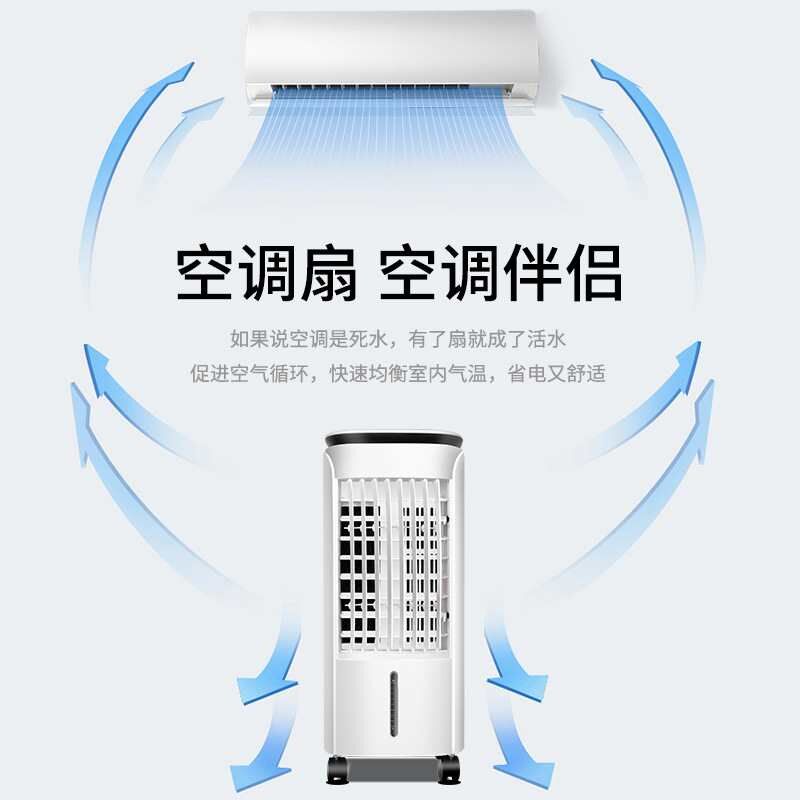 空调扇制冷器小型静音电风扇家用省电冷风扇卧室宿舍移动水冷空调