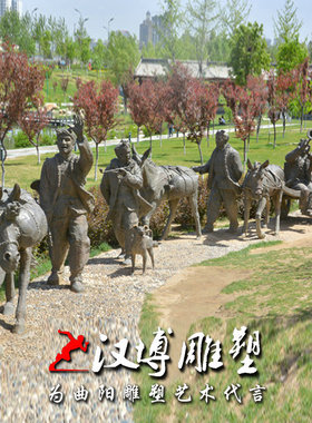 玻璃钢仿铜扭秧歌人物雕塑景观广场民俗民风人物铜雕陕北民俗雕塑