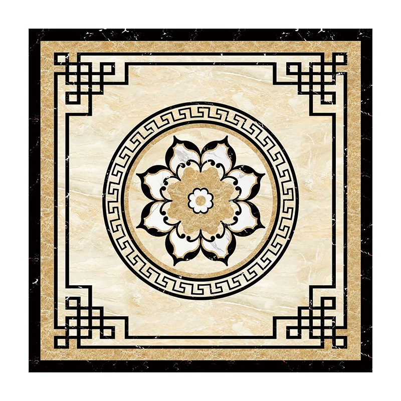 自粘瓷砖贴纸地面翻新遮丑地砖花纹过门石走廊装饰客厅新中式地贴