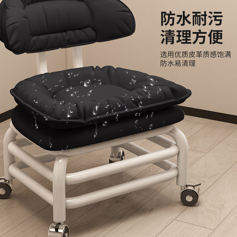 家用小凳子万向轮滑轮矮凳沙发茶几垫脚换鞋凳儿童靠背小椅子静音