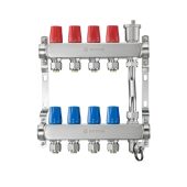 全套家用地热分水 分集水器套装 甄选桥盾阀门 地暖304不锈钢旁通款