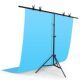 加大号背景布架子 2米T型背景架 便携直播PVC板支架 甄选锐富图