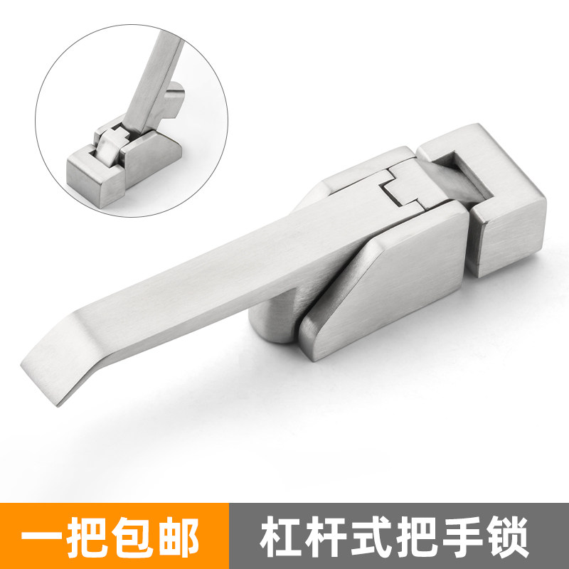 冷冻库门锁1178冰库锁安全把手锁凸门平门专用门U锁烘箱锁冰柜配