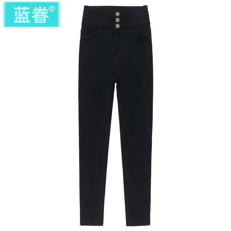 黑B6009色打底女裤穿夏季薄款新款铅春秋小脚外魔术笔小黑裤女