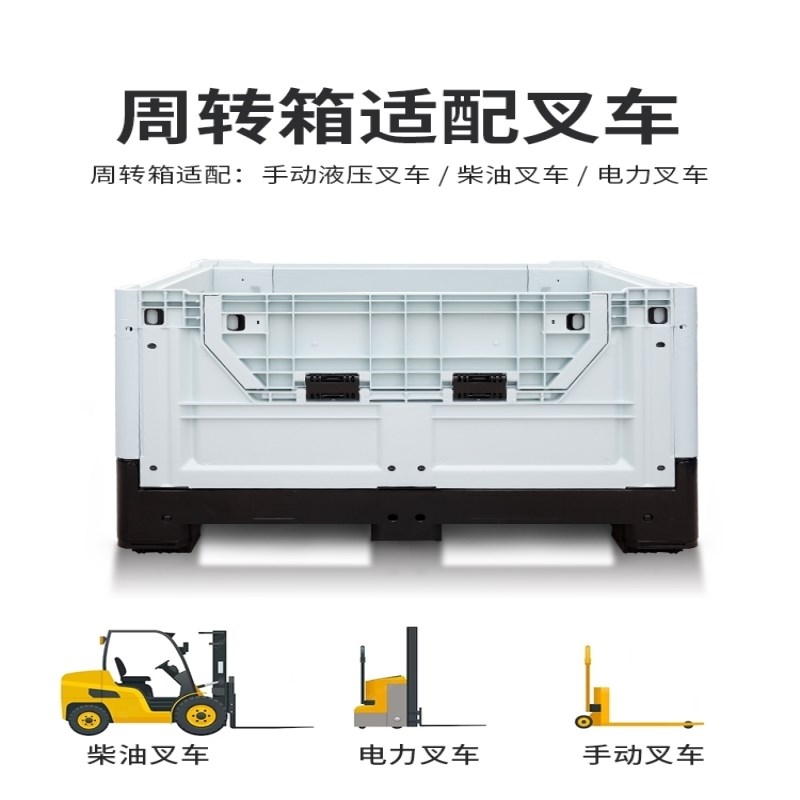 塑料卡板箱超大号封闭式s大号叉车塑料物流箱大箱式塑料托盘工具
