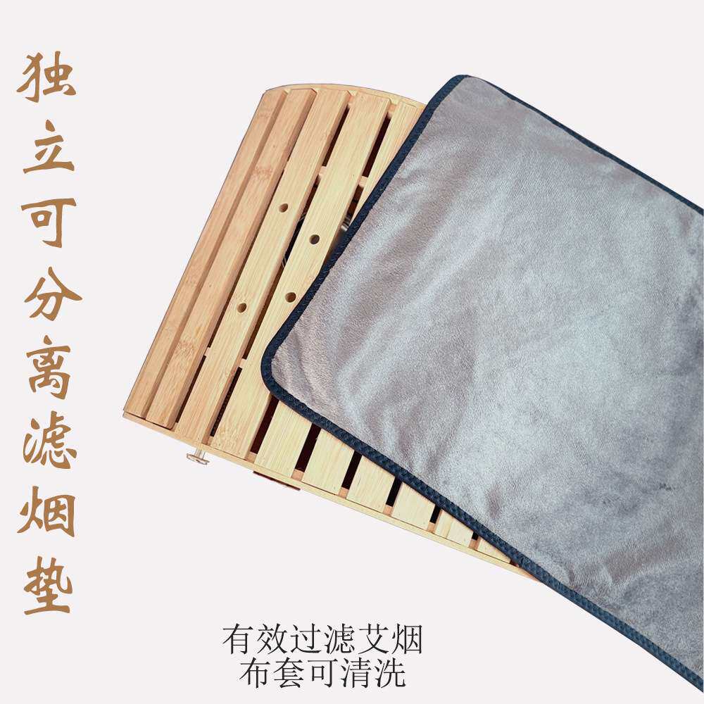 楠竹艾灸腰枕腰背肩颈专用温灸驱寒护腰厂家直销多功能器灸疗理疗