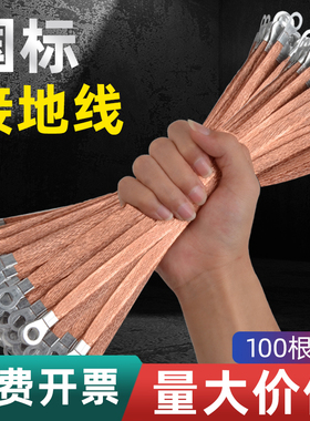 接接地线跨接线桥架接地连接线过门软铜线铜编织带配电箱配电柜防