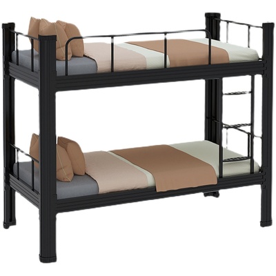 上下铺铁床单双层床高低床铁艺床员工宿舍加厚学生寝室钢架公寓床