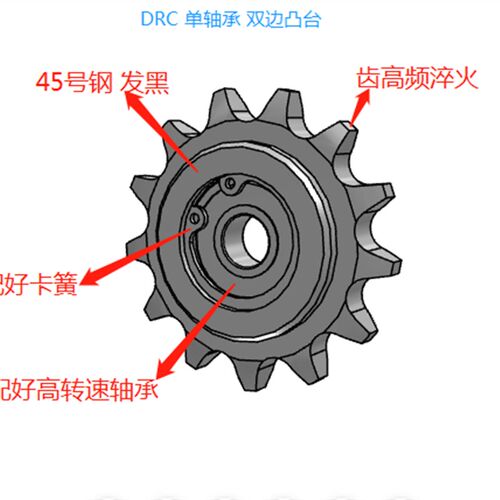 惰链轮VLS01 DRC351610 12 18 21VLU01 DRCBW3510 12 13 3516