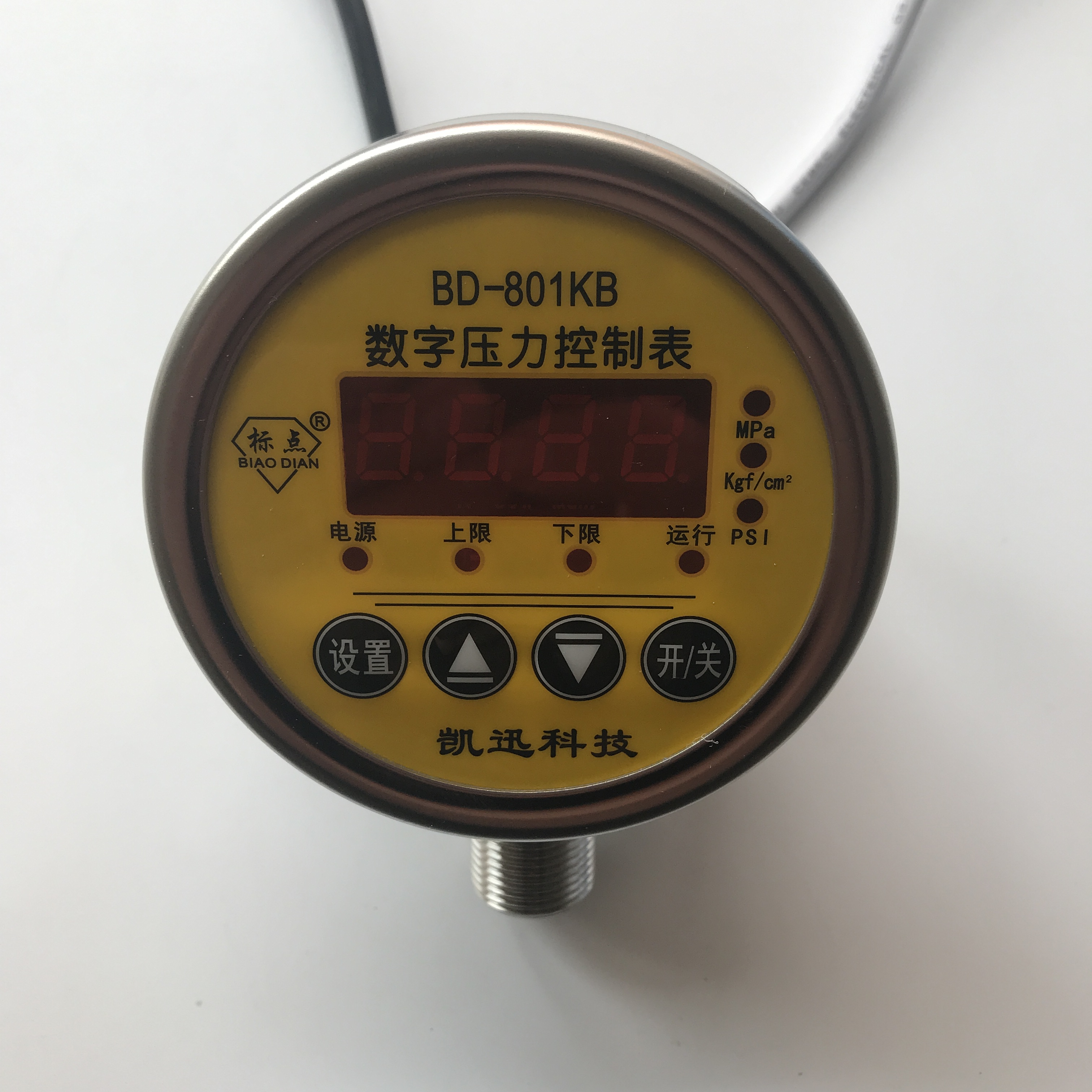 不锈钢外壳数字压力表BD-801KB-1.0(80/M20*1.5量程0~1.0MPa)