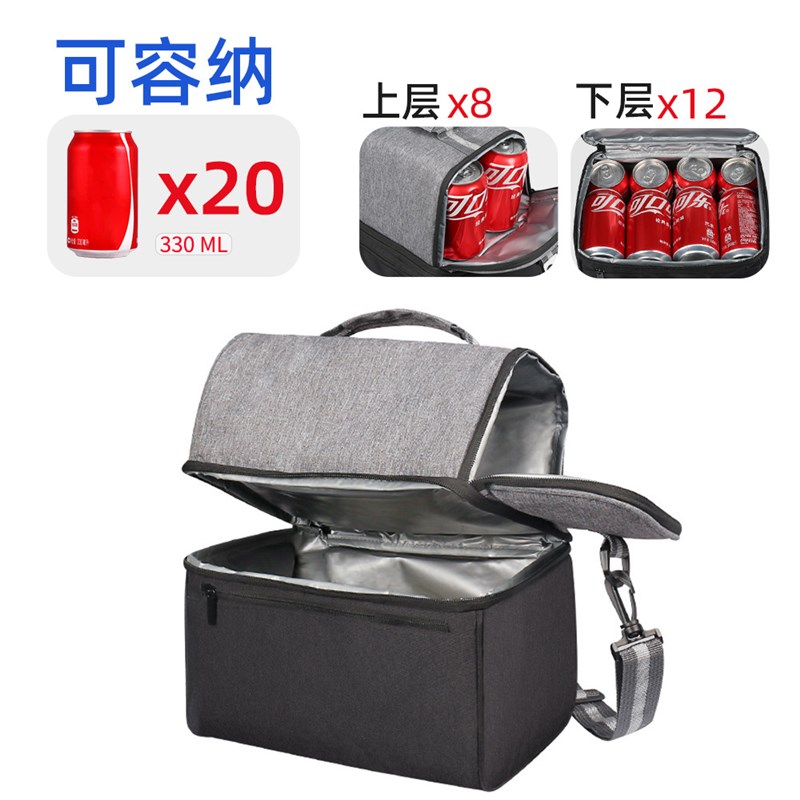 跨境热销手提双层牛津布午餐包保冷保鲜保温包校园办公便当包现货