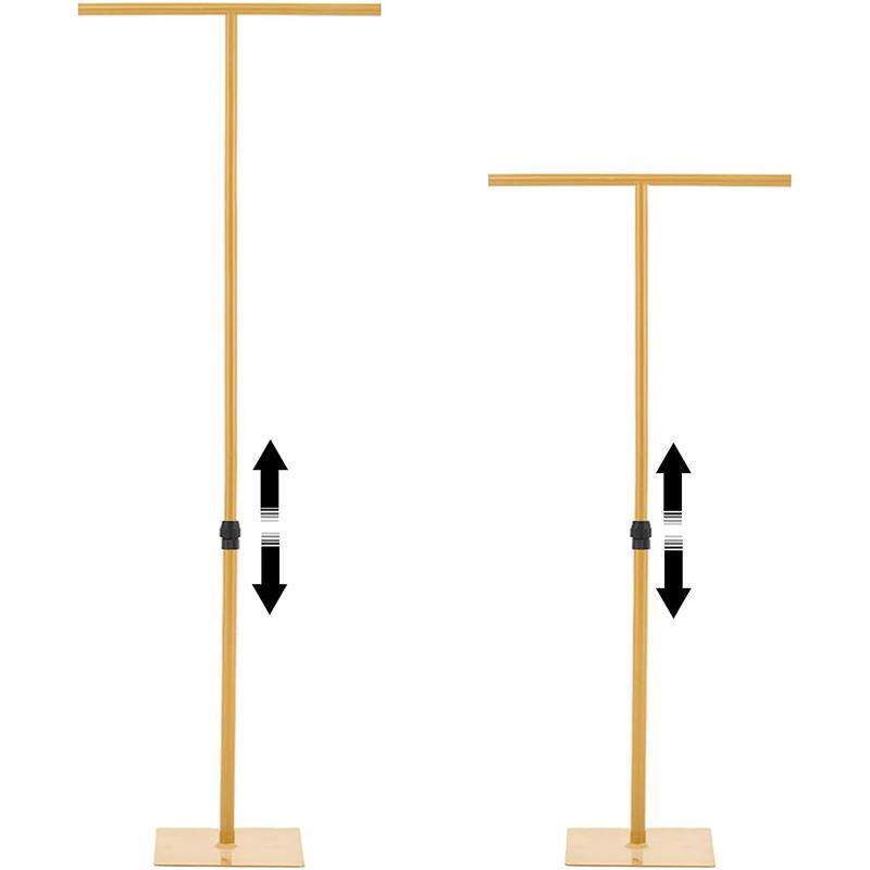 新款婚庆道具铁艺架子字支架布幔线帘架伸缩杆婚礼迎宾背景展架
