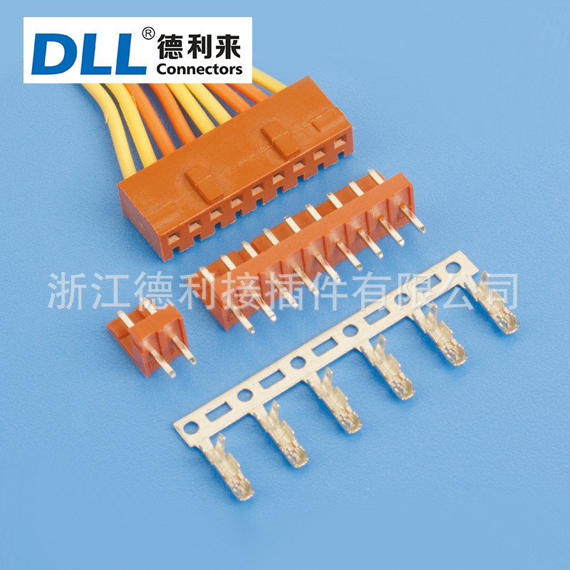 2510B 2.5mm间距 线对板连接器 电子接插件连接器 直针+胶壳+端子