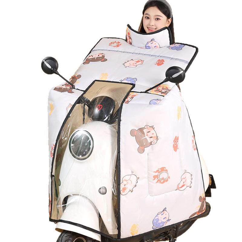 新款冬季帽子可收纳加大款大护肩加绒加厚开叉亲子款电动车挡风ァ