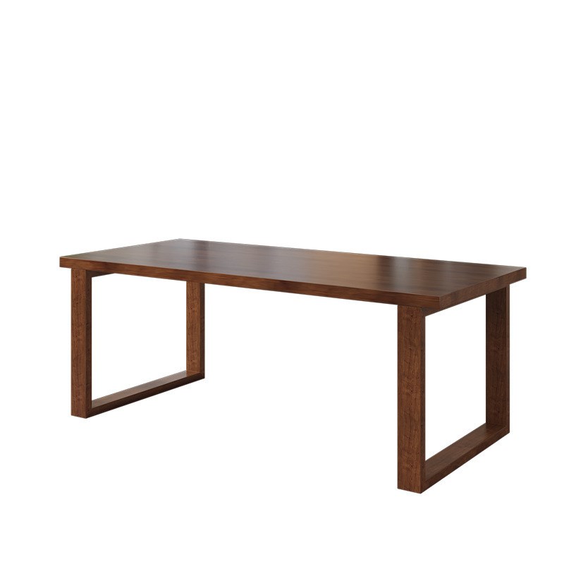 现代简约实木餐桌全实木大板餐桌家用小户型轻奢饭桌长条吃饭桌子