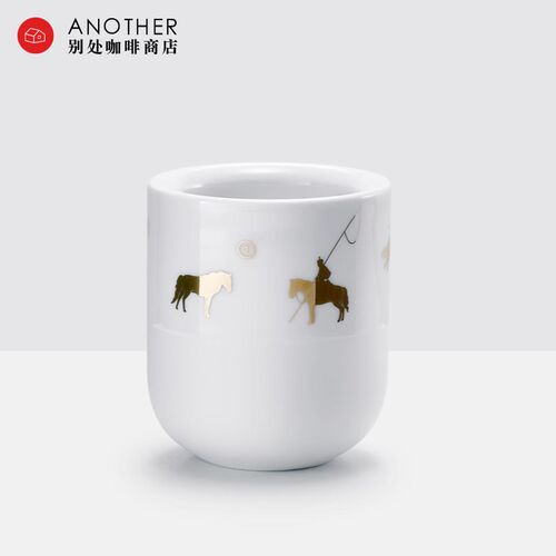 痣birthmark半釉金半套马厚杯马杯咖啡杯茶杯蒙古图案240ml