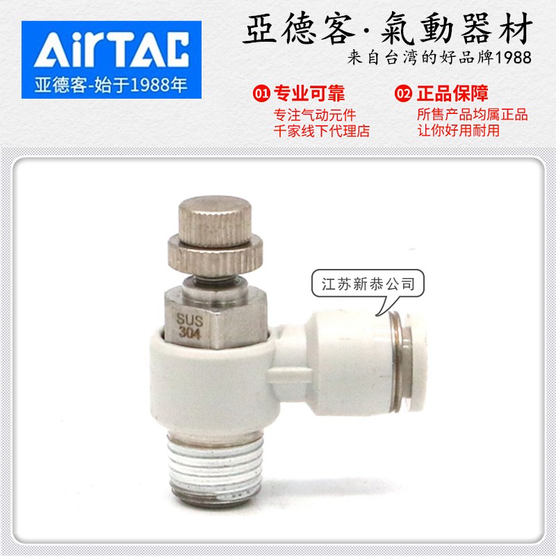 亚德客PSL4M5A-S/601B不锈钢节流阀6-01 8-02调速接头10-03 12-04