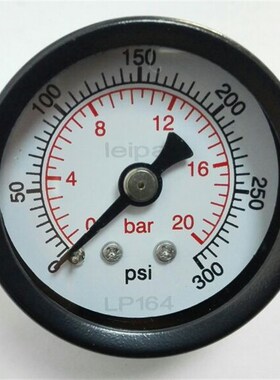 轴向压力表 压力 0~ 20bar 300psi Y-40Z 外壳直径40-42MM 2MPA