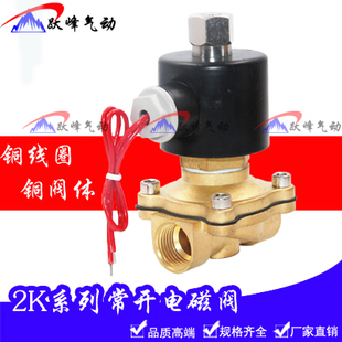 2W160 4分 15K家庭水管用水阀6分1寸气阀AC220V 15K 常开电磁阀2W