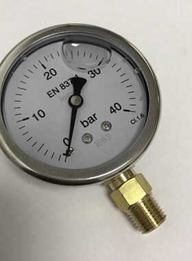 40bar 防震耐震压力表 直径61-68mm c1.1.6 压力 0-40bar = 4mpa
