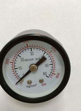 轴向压力表 直径40mm 压力60kg 800psi 1mpa=10kg=145psi ZG1/8
