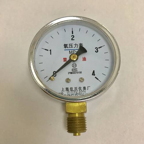 0-4mpa 氧气表 YO-60 4mpa 直径60mm 氧气压力表 M14*1.5 禁油型