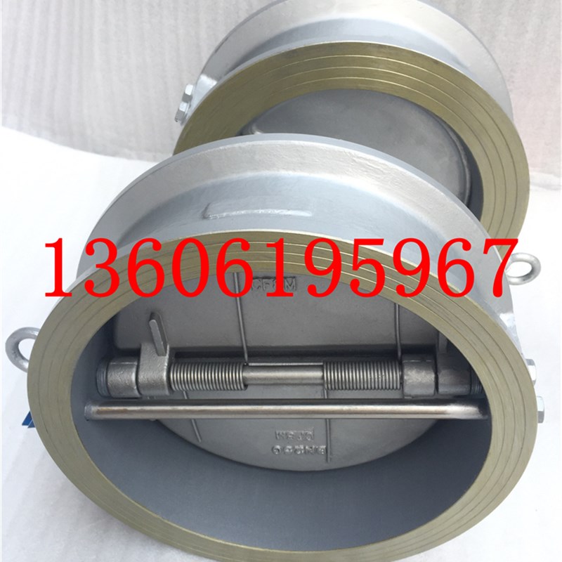铸钢对夹式蝶形止回阀H77X-16C单向阀对夹式双瓣逆止阀DN50-DN300