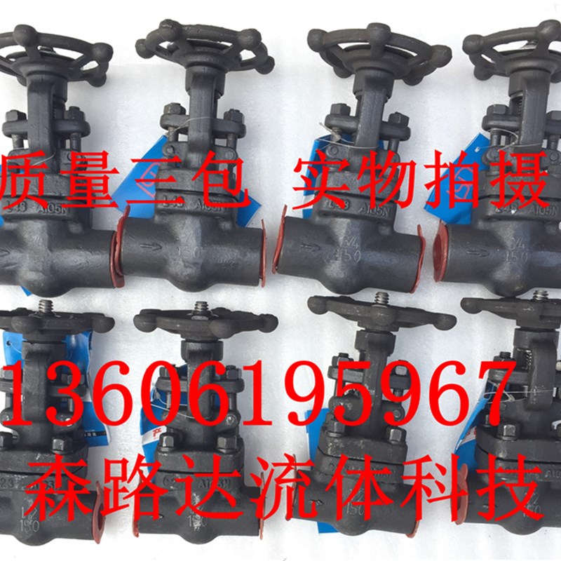 A105美标承插焊截止阀JZ61对焊丝纹焊接截止阀3/4 1 1/4 1 1/2寸