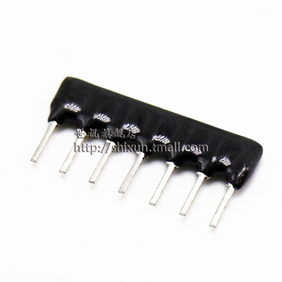 7脚直插排阻 A07-103J-1K  A472J-4.7K  脚距2.54mm(10个)