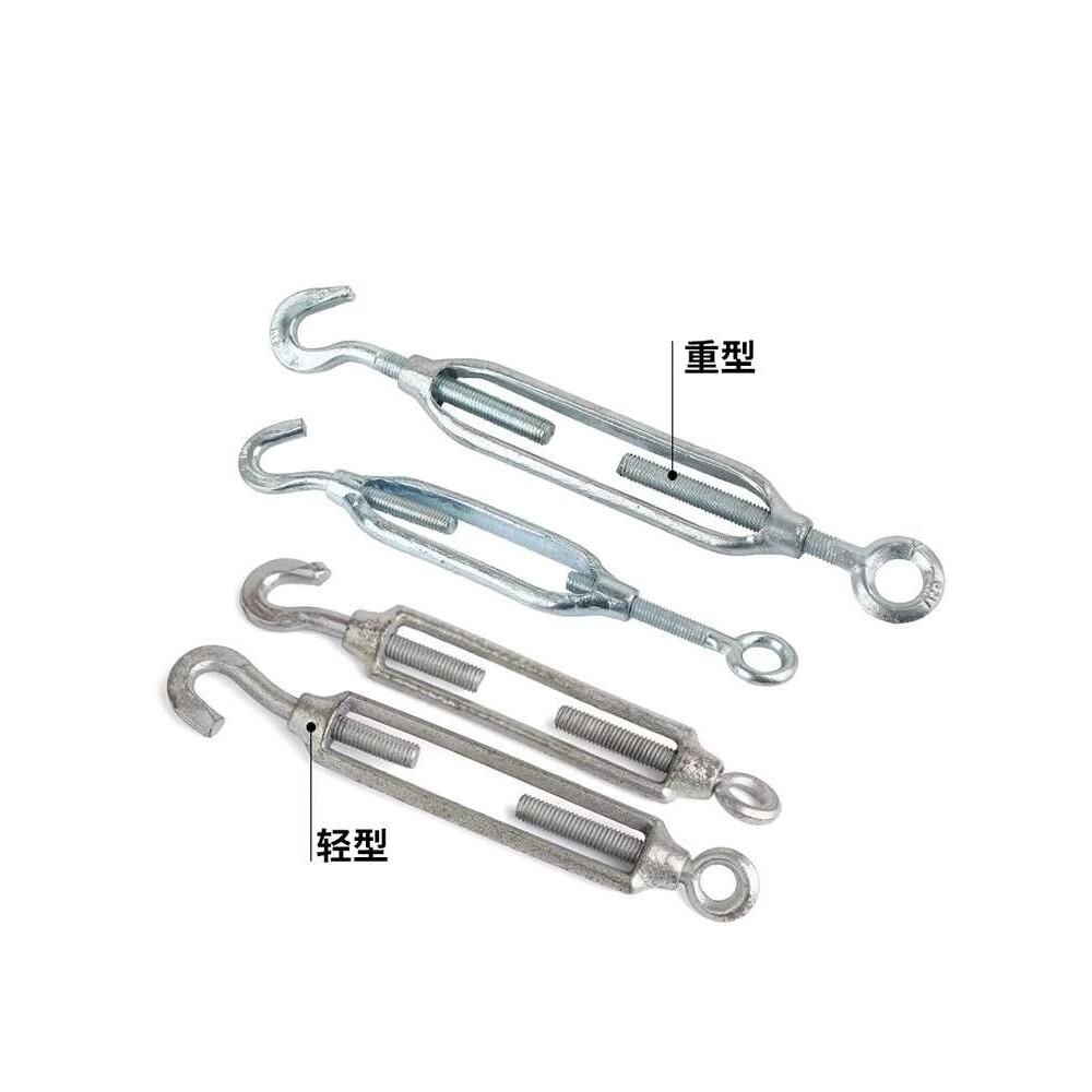 花篮螺栓轻型/重型花兰螺丝管体长度钢丝绳收紧器拉紧一勾一环形
