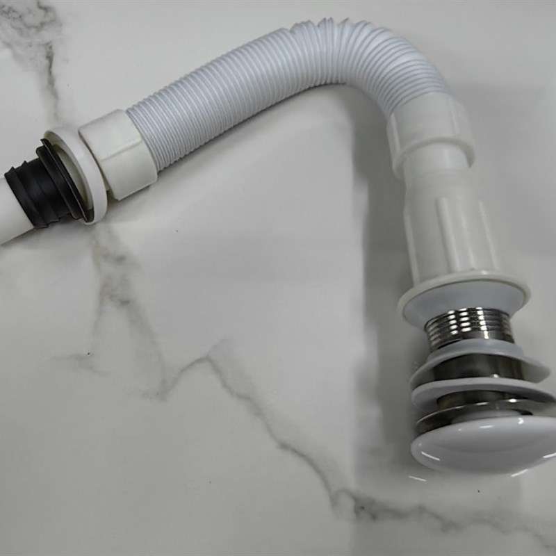 陶瓷白色弹跳下水器 洗脸盆下水器