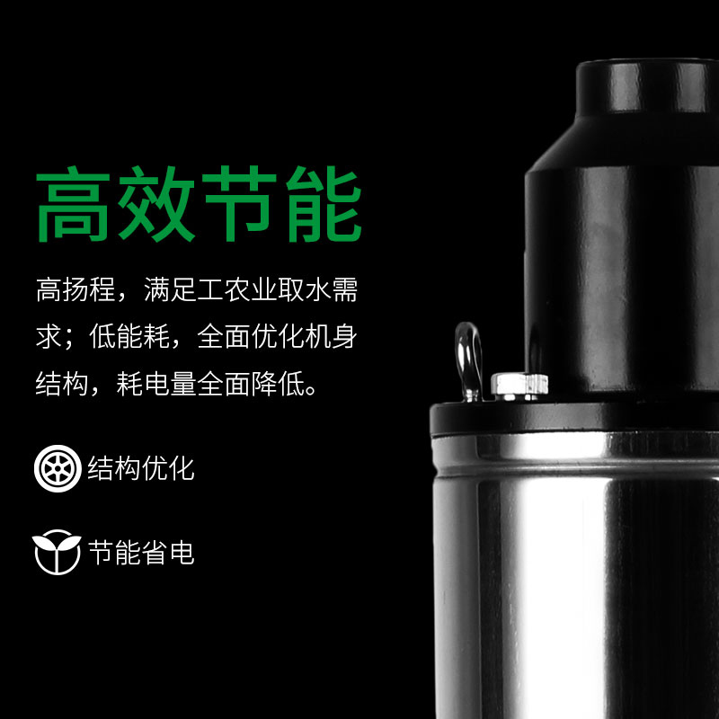不锈钢螺杆泵家用220V潜水泵高扬程农用灌溉深Q井泵井用取水抽水