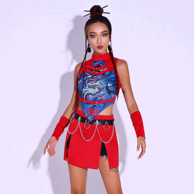 女团演出服韩舞性感团体爵士舞中国风国潮系列舞台装酒吧ds演出服