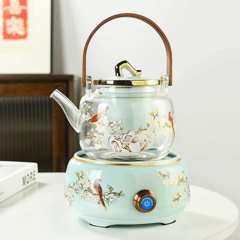 电陶炉迷你喜上眉梢煮茶炉烤炉围炉煮茶套装多功能玻璃煮茶烧水壶