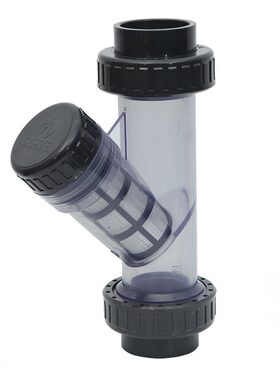 甄选UPVC过滤器DN15-100塑料透明Y型过滤器 PVC-U管道过滤器PN16