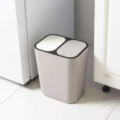 甄选日本家用分类垃圾桶小型双桶双盖按压垃圾筒干湿分离客厅厨房