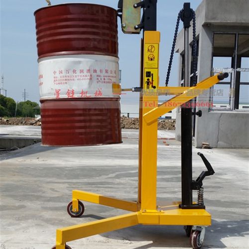 油桶小推车DTF450A 载重450kg升0.6米液压油桶搬运车手拉油桶车