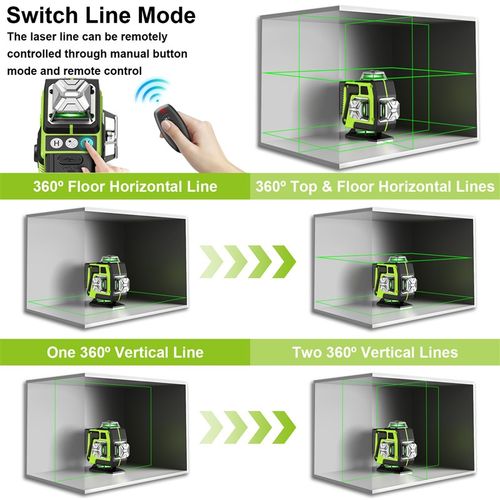 LFINE4D16线3D12线绿光水平仪激光水平仪投线仪Laser level
