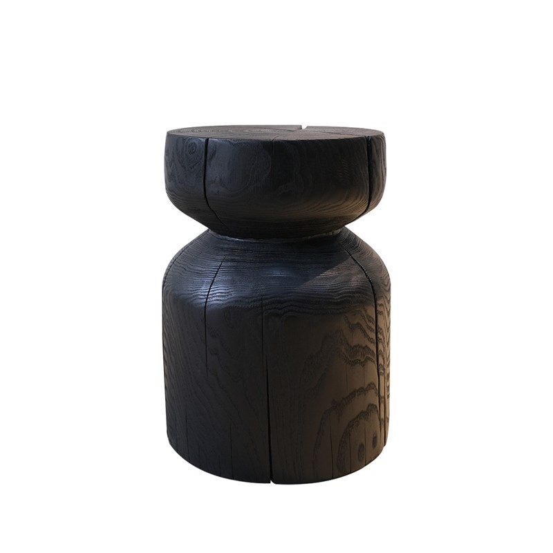 中古风实木墩子原木凳子方墩圆墩木头摆件根雕树墩矮凳民宿床头柜