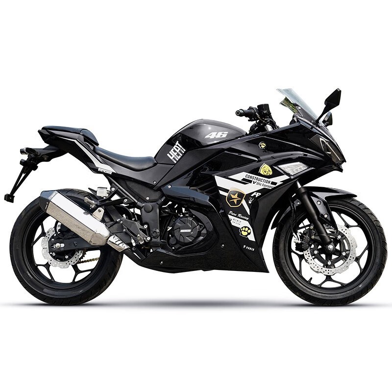 国产V6成人摩托车跑车 双缸水冷400cc燃油大型公路趴赛街跑重机车