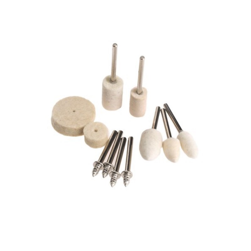 129PC配件羊毛抛光轮抛光工具羊毛毡抛光金属表面抛光轮旋转工