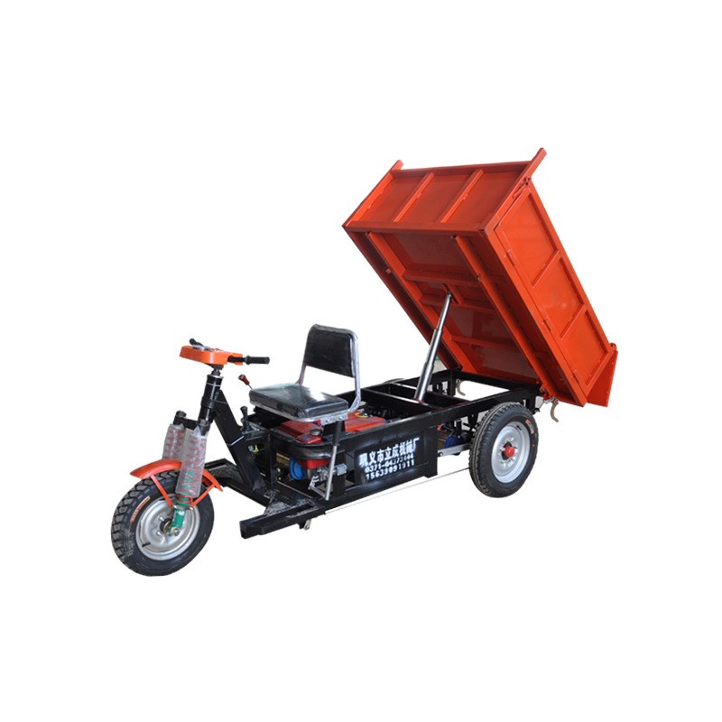 电动可拆斗门型 电动自卸平板运货车 工厂用电动三轮方斗翻斗车