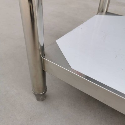 厨房操作台不锈钢双层工作台餐厅食堂切菜打荷操作台打包台工作台