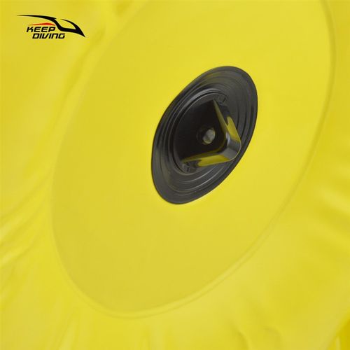 PVC口吹充气自由潜储物浮球黄色潜水浮标海上信号警示定位FB-973