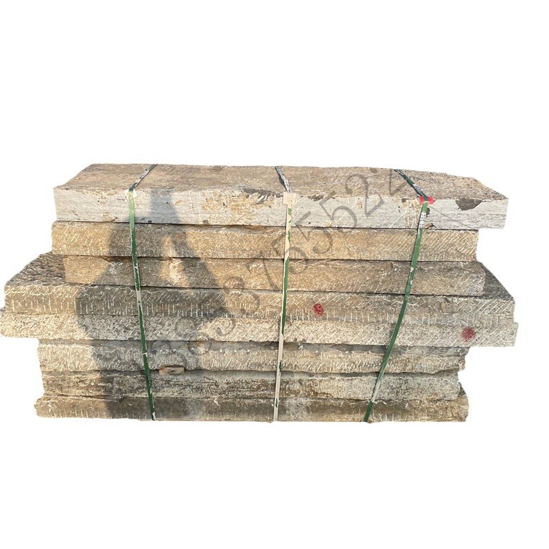 仿古做旧铺路石 旧石条公园庭院青石板 民间老石条踏步石老石板