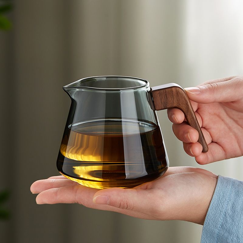 公道杯玻璃加厚耐热分茶器过滤泡茶茶具日式茶海公杯茶漏套装