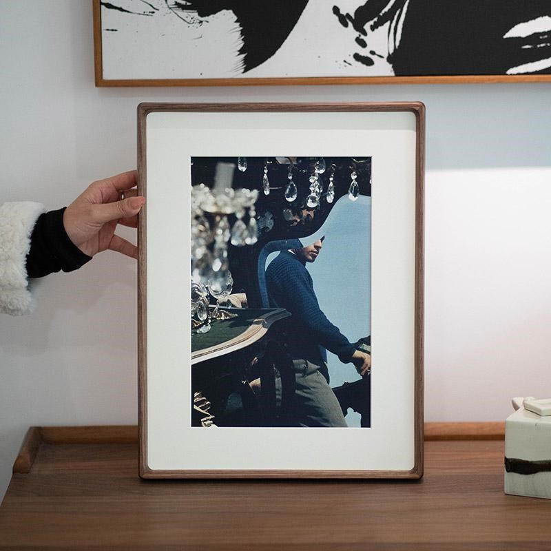 照片相框挂墙装裱定制diy洗相片大尺寸手工实木制作高级画框空框